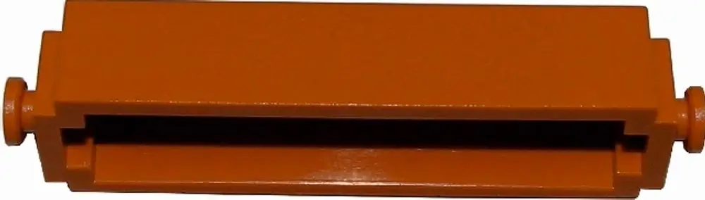 Orangene Gehäuse Sockel-Brücke von Wolf, rechteckig mit Öffnung, zur Anwendung in Regelungen für elektrische Systeme.